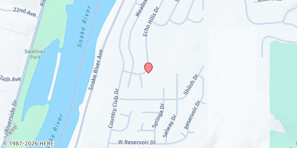 Map showing Echo Hills Church at 3215 Echo Hills Dr., Lewiston, ID