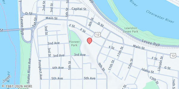 Map showing Food Bank - Lewiston at 3323-3399 10th St, Lewiston, ID