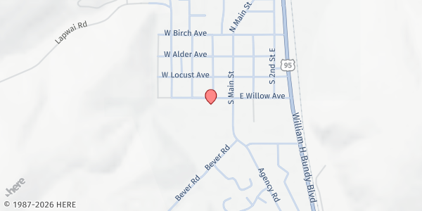 Map showing Lapwai - High School at High School, Lewiston, ID