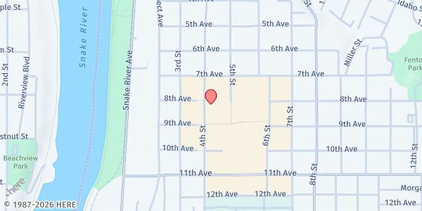 Map showing Lewis-Clark State College Warrior Pantry at 500 8th Ave, Lewiston, ID