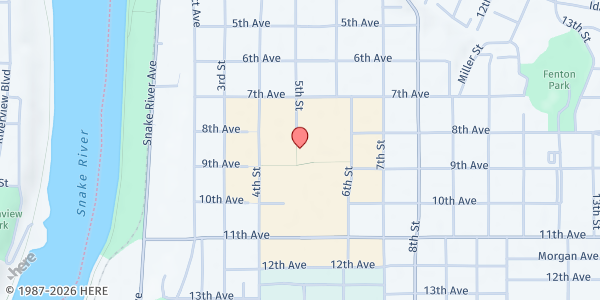 Map showing Lewis Clark State College Warrior Pantry at 500 8th Ave, Lewiston, ID