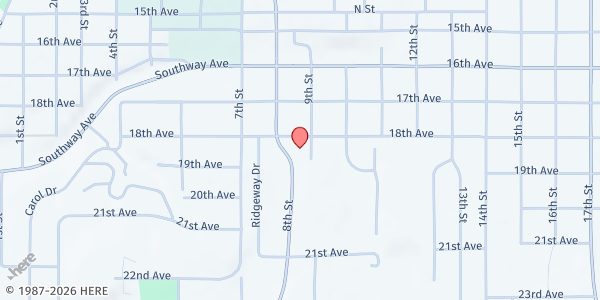 Map showing Mobile Ministries at 818 18th Ave, Lewiston, ID