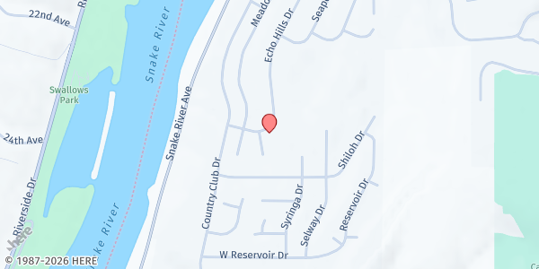 Map showing Valley Christian Center at 3215 Echo Hills Dr, Lewiston, ID