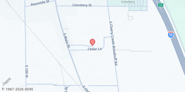 Map showing Oneida County Mobile Pantry - Malad at 459 S. Main St., Malad, ID