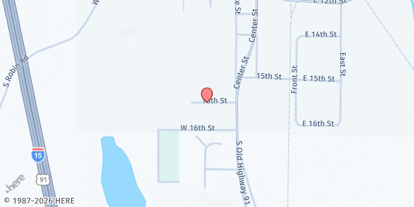Map showing Bannock County Mobile Pantry - McCammon at 403 W 16th, McCammon, ID
