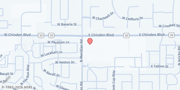 Map showing St. Vincent de Paul - Holy Apostles at 6300 N Meridian Rd, Meridian, ID
