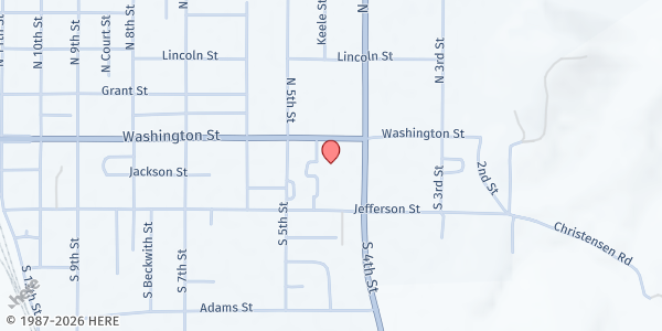 Map showing Bear Lake Senior Center - Food Distribution Center at 115 S 4th St, Montpelier, ID