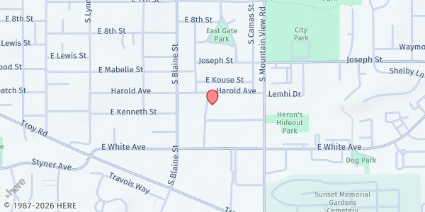 Map showing Latah County Fairgrounds - Moscow at 1021 Harold St., Moscow, ID