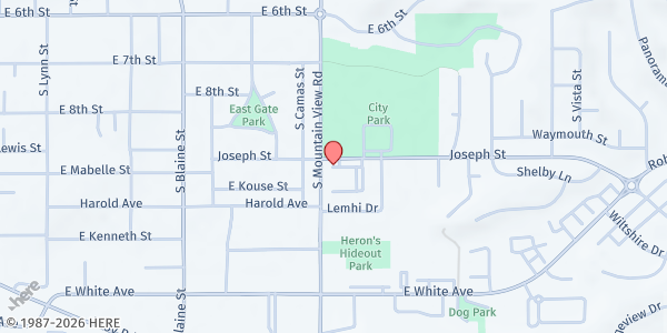 Map showing Latah County Mobile - U of I Vandal Mobile Pantry at 1016 S Mountain View Rd, Moscow, ID