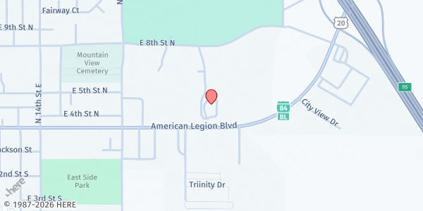 Map showing El-Ada CAP - Mountain Home at 2420 American Legion Blvd, Ste 232, Mountain Home, ID