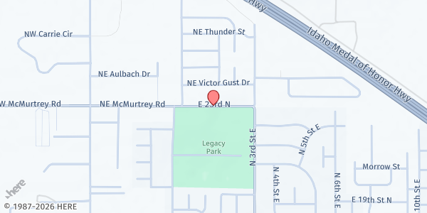 Map showing Elmore County Mobile Pantry - Mt. Home at N 23rd St, Mountain Home, ID