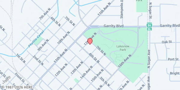 Map showing Good News Food Pantry at 1207 7th St N, Nampa, ID