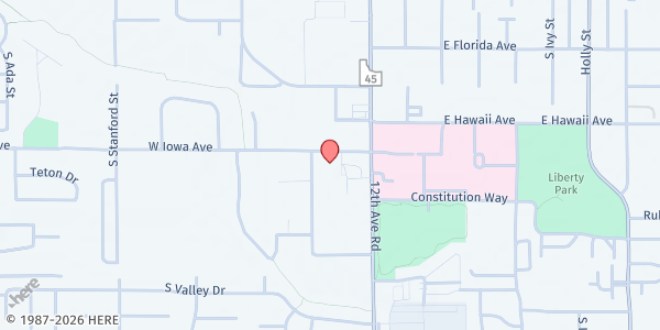 Map showing Seventh Day Adventist - Nampa at 211 W Iowa Ave, Nampa, ID
