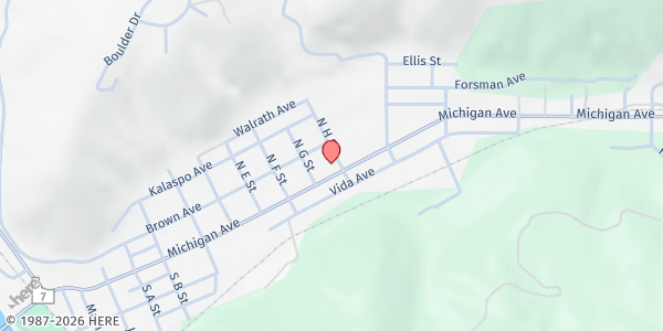 Map showing Clearwater County Senior Citizens Inc at 930 Michigan Ave., Orofino, ID