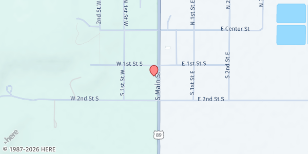 Map showing Bear Lake Food Pantry at 120 S. Main St., Paris, ID