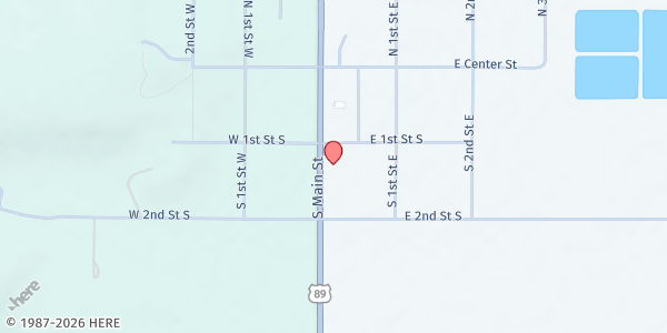Map showing The Church of Jesus Christ of Latter-day Saints - Paris at 109 S Main St, Paris, ID