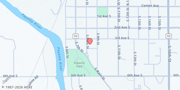 Map showing WICAP-Payette County at 315 S Main St, Payette, ID