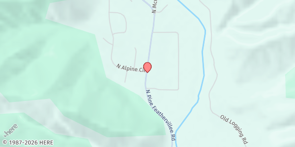 Map showing South Fork Boise River Senior Center at 350 N Pine-Featherville Rd, Pine, ID