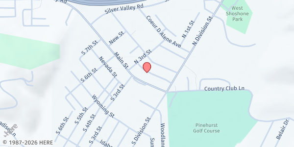 Map showing njfoodbank - Food Distribution Center at , Pinehurst, ID