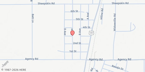Map showing Fort Hall Assembly of God - Food Distribution Center at N 3rd Ave, Pocatello, ID