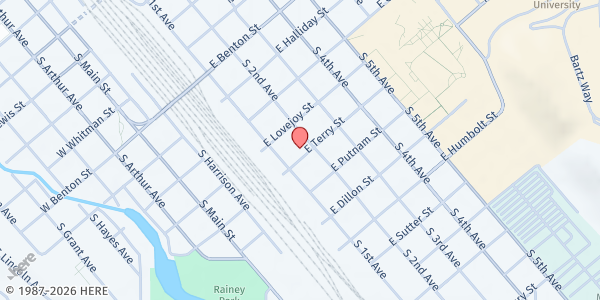 Map showing St. Vincent de Paul - Pocatello at 855 S 2nd Ave, Pocatello, ID