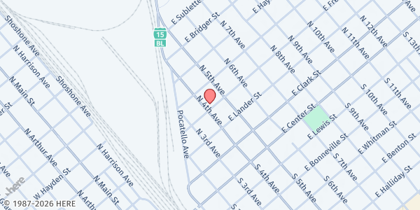 Map showing The Salvation Army - Pocatello at 400 N 4th Ave, Pocatello, ID