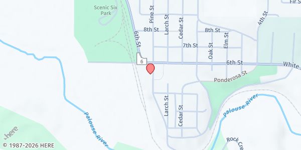 Map showing Potlatch Food Bank at 510 Pine St, Potlatch, ID