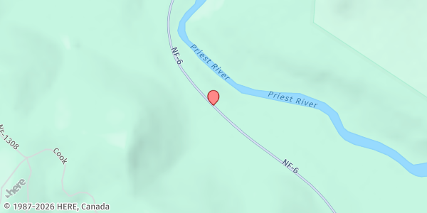 Map showing Priest Lake Food Pantry - Food Distribution Center at 26508 ID-57, Priest River, ID