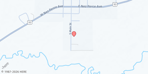 Map showing Lincoln County Youth Commission and Center at 410 South Main, Richfield, ID