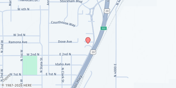 Map showing Rigby Area Senior Citizens Inc at 391 Community Ln, Rigby, ID