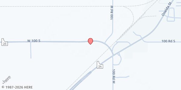 Map showing Crossroads Harbor at 115 W 100 S, Rupert, ID
