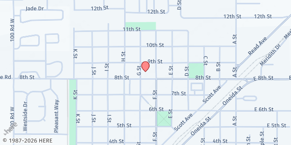 Map showing The Church of Jesus Christ of Latter-day Saints - Rupert at 806 G St, Rupert, ID