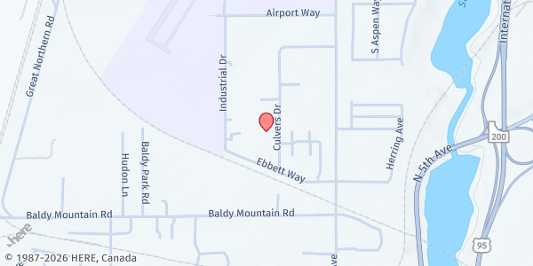 Map showing Bonner Community Food Center at 1707 Culvers Dr., Sandpoint, ID
