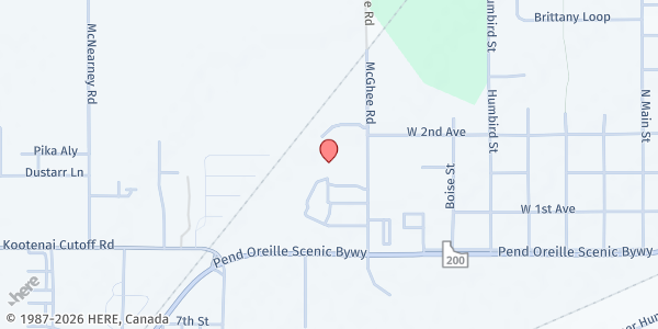 Map showing Community Resource Envision Center at 130 McGhee Rd Suite 220, Sandpoint, ID