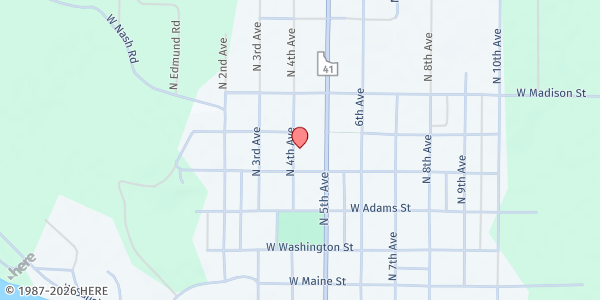 Map showing Spirit Lake Senior Citizens Inc at 32564 4th Ave, Spirit Lake, ID