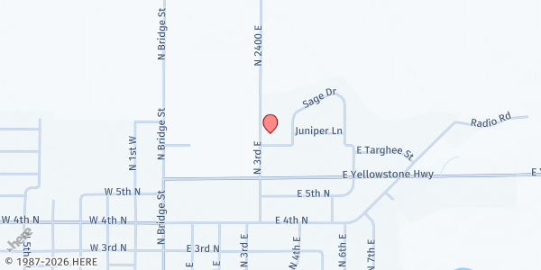 Map showing Church of Christ - St Anthony at 710 N 3rd St E, St Anthony, ID