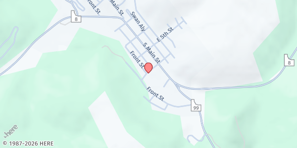 Map showing Troy Food Bank at 106 E 6th St, Troy, ID