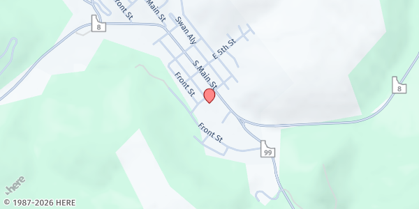 Map showing Troy Food Bank at 106 E 6th St, Troy, ID