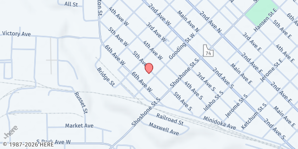 Map showing Light of Hope - Twin Falls at 213 5th Ave W, Twin Falls, ID