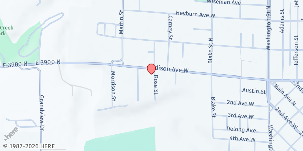 Map showing Valley House Homeless Shelter at 507 Addison Ave W, Twin Falls, ID
