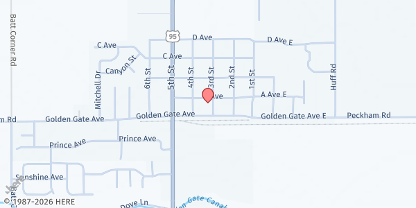 Map showing WICAP Wilder at 305 A Ave A, Wilder, ID