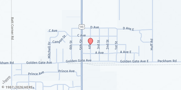 Map showing Wilder United Methodist Church - Food Distribution Center at B St, Wilder, ID