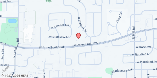 Map showing Food For The Soul-Addison at 960 Army Trail Blvd, Addison, IL