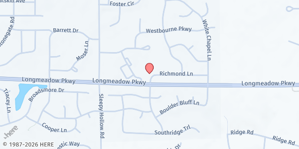 Map showing Light of Christ Church at 1700 Longmeadow Pkwy, Algonquin, IL