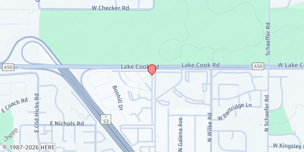 Map showing Country Glen Apartments at 2264 W Nichols Rd, Arlington Heights, IL