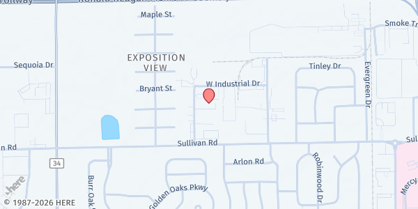 Map showing Two Rivers Head Start - Aurora at 1661 Landmark Road, Aurora, IL