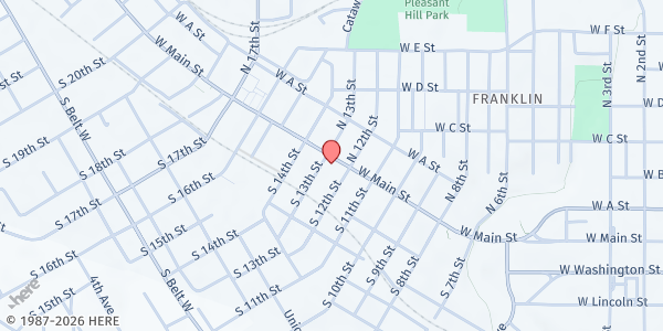 Map showing Community Interfaith Food Pantry at 1218 West Main St, Belleville, IL
