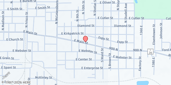 Map showing Benton Township at 104 N. 10th St., Benton, IL