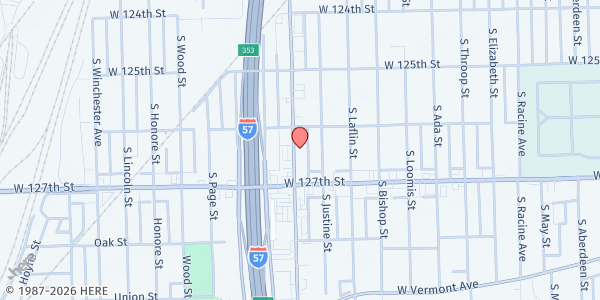 Map showing Calumet Township Community Center at 12633 S Ashland Ave, Calumet Park, IL