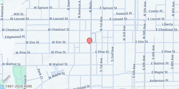 Map showing Lewis City Building at Lewis City Building, Canton, IL